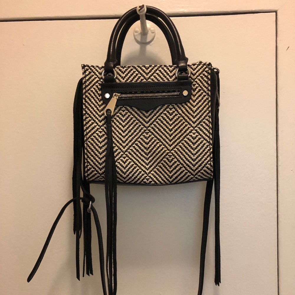 Rebecca Minkoff Mini MAB Woven & Leather Crossbody